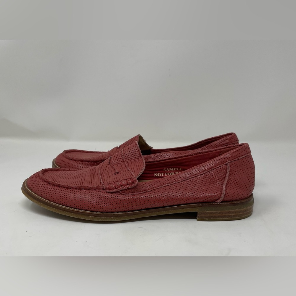 Sperry Women Leather Red Flat Loafer Size 7